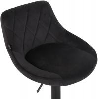 Barhocker Lazio Samt schwarz schwarz Barhocker Lazio Samt schwarz schwarz