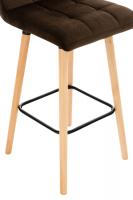 2er Set Barhocker Lincoln Samt braun 