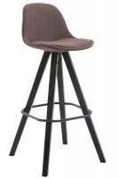 Barhocker Franklin Stoff Square Schwarz (eiche) braun Barhocker Franklin Stoff Square Schwarz (eiche) braun