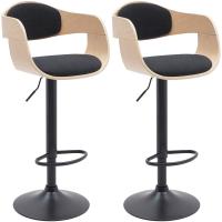 2er Set Barhocker Kingston B Stoff natura/schwarz 2er Set Barhocker Kingston B Stoff natura/schwarz