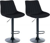 2er Set Barhocker Toni Stoff schwarz schwarz 2er Set Barhocker Toni Stoff schwarz schwarz