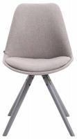 4er Set Stühle Toulouse Stoff Rund grau grau 
