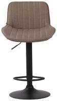 2er Set Barhocker Lentini Stoff schwarz taupe 