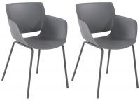 2er Set Stuhl Alpena dunkelgrau 2er Set Stuhl Alpena dunkelgrau