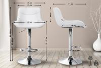 Barhocker Vonore Kunstleder chrom weiß