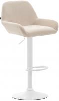 2er Set Barhocker Braga Stoff weiß creme 2er Set Barhocker Braga Stoff weiß creme
