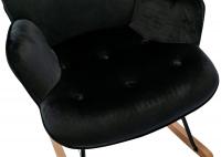 Schaukelstuhl Sanka Samt schwarz 
