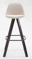 2er Set Barhocker Franklin Stoff Square cappuccino (eiche) creme 