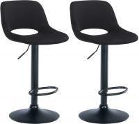 2er Set Barhocker Camden Samt schwarz schwarz 2er Set Barhocker Camden Samt schwarz schwarz