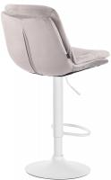 Barhocker Laurel Samt weiß grau 