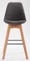 2er Set Barhocker Metz Stoff natura dunkelgrau 