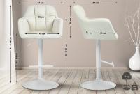 Barhocker Natoma Stoff weiß creme Barhocker Natoma Stoff weiß creme