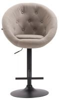 Barhocker London V2 Stoff schwarz taupe Barhocker London V2 Stoff schwarz taupe