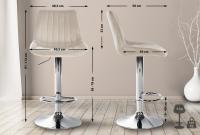 2er Set Barhocker Toni Samt chrom creme 2er Set Barhocker Toni Samt chrom creme