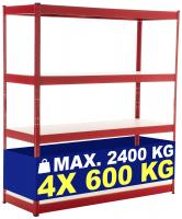Schwerlastregal 160x60x180 cm rot Schwerlastregal 160x60x180 cm rot