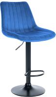 Barhocker Toni Samt schwarz blau Barhocker Toni Samt schwarz blau