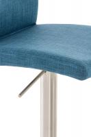 Barhocker Cadiz Stoff edelstahl blau 