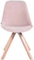 Besucherstuhl Toulouse Samt Square natura (eiche) pink 