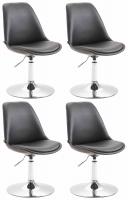 4er Set Esszimmerstühle Maverick C Kunstleder schwarz 4er Set Esszimmerstühle Maverick C Kunstleder schwarz