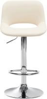 2er Set Barhocker Camden Kunstleder chrom creme 