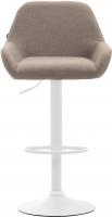 Barhocker Braga Stoff weiß taupe 