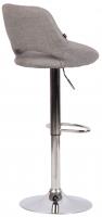 Barhocker Milet Stoff chrom grau Barhocker Milet Stoff chrom grau