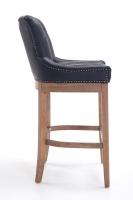 Barhocker Lakewood Echtleder, Antik-hell schwarz Barhocker Lakewood Echtleder, Antik-hell schwarz