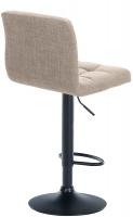 Barhocker Calma Stoff schwarz creme Barhocker Calma Stoff schwarz creme