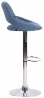 Barhocker Milet Stoff chrom blau 