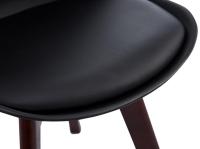 4er Set Besucherstühle Borneo V2 Walnuss Kunstleder schwarz 4er Set Besucherstühle Borneo V2 Walnuss Kunstleder schwarz