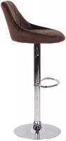 Barhocker Lazio Samt chrom braun Barhocker Lazio Samt chrom braun