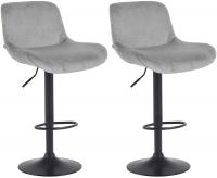 2er Set Barhocker Solon Schwarz grau 2er Set Barhocker Solon Schwarz grau