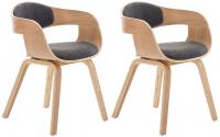 2er Set Stühle Kingston Stoff natura/hellgrau 2er Set Stühle Kingston Stoff natura/hellgrau