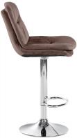 Barhocker Laurel Samt chrom braun 