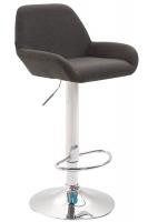 Barhocker Braga Stoff chrom dunkelgrau Barhocker Braga Stoff chrom dunkelgrau