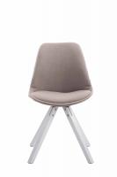 Besucherstuhl Toulouse Stoff Square weiß (eiche) taupe Besucherstuhl Toulouse Stoff Square weiß (eiche) taupe