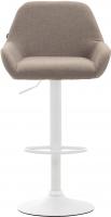 2er Set Barhocker Braga Stoff weiß taupe 2er Set Barhocker Braga Stoff weiß taupe