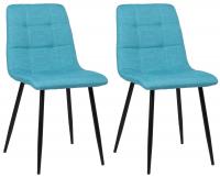 2er Set Esszimmerstuhl Tilde Stoff türkis 2er Set Esszimmerstuhl Tilde Stoff türkis