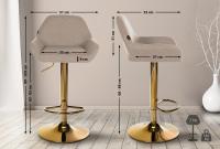 Barhocker Braga Gold Stoff taupe Barhocker Braga Gold Stoff taupe