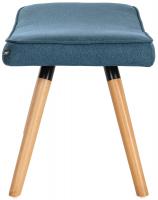 Fußhocker Garding Stoff blau 