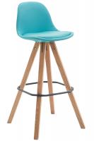 Barhocker Franklin Vollgepolstert Kunstleder Square Natura (eiche) blau Barhocker Franklin Vollgepolstert Kunstleder Square Natura (eiche) blau