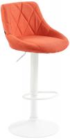 Barhocker Lazio Stoff weiß orange Barhocker Lazio Stoff weiß orange