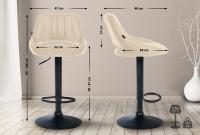 Barhocker Milet Kunstleder schwarz creme Barhocker Milet Kunstleder schwarz creme