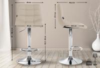 2er Set Barhocker Jerry Stoff chrom creme 