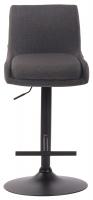 Barhocker Club Stoff schwarz dunkelgrau 
