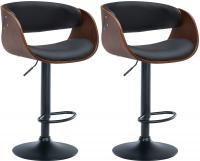 2er Set Barhocker Portmore Kunstleder B walnuss/schwarz 2er Set Barhocker Portmore Kunstleder B walnuss/schwarz