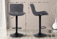 2er Set Barhocker Linus Stoff schwarz 2er Set Barhocker Linus Stoff schwarz