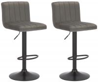 2er Set Barhocker Jamie Samt grau 2er Set Barhocker Jamie Samt grau