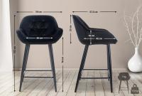 2er Set Barhocker Gibson 76 Samt schwarz 2er Set Barhocker Gibson 76 Samt schwarz