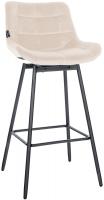 Barhocker Weston Schwenkbar Samt creme Barhocker Weston Schwenkbar Samt creme
